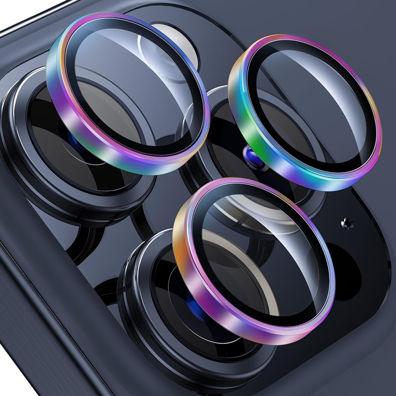 Phone Accessories Kit - 1 Set Metal Ring Glass Camera