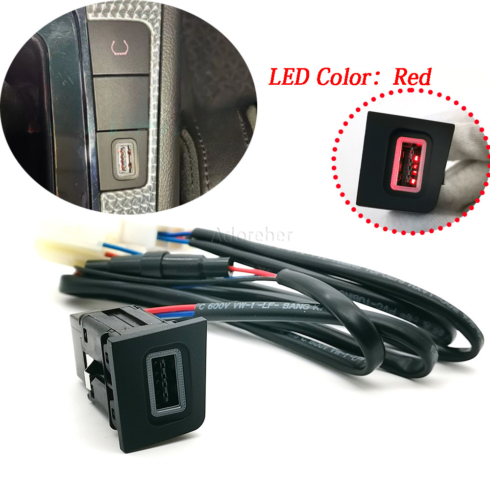 Phone Accessories Charger - 1PC Red LED Car Phone Charger