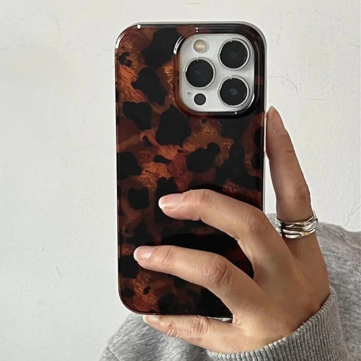 Phone Accessories List - Retro Amber Texture Laser Phone Case