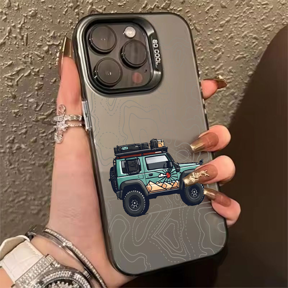 Phone Accessories List - Simple Car Pattern Phone Case For