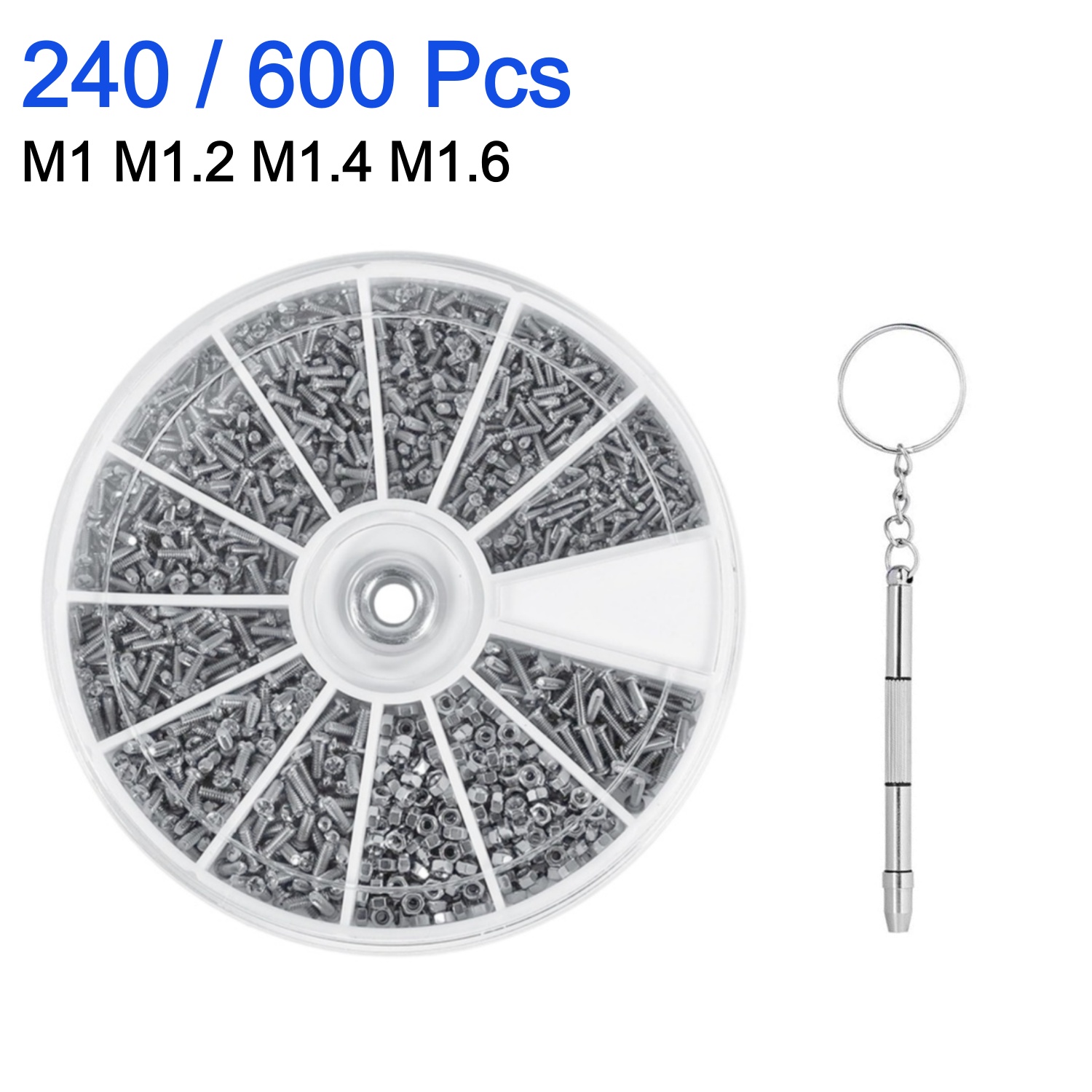 Phone Accessories Kit - 240/600Pcs small screw nut screwdriver set，