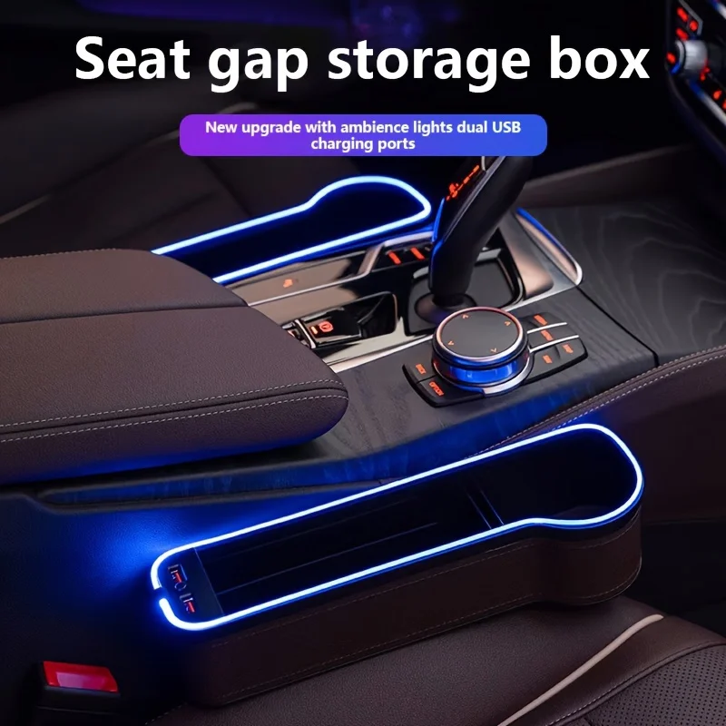 Phone Accessories Charger - 2-In-1 Car Seat Gap Organizer With