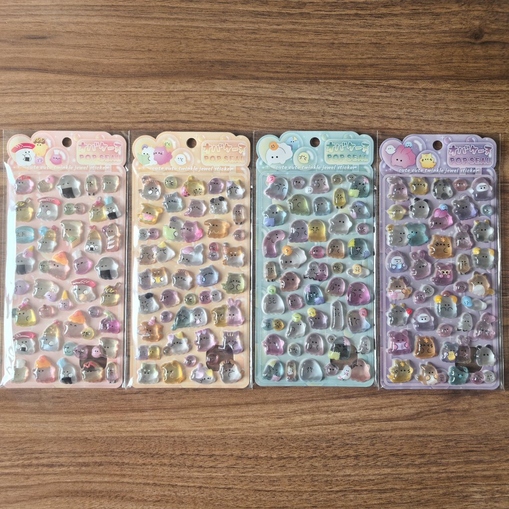 Phone Accessories Store - 4 Pcs Cute Transparent Pop Seal