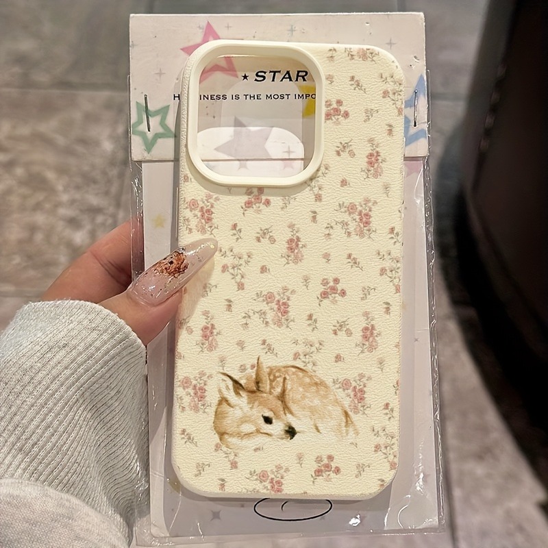 Cute Deer Full Floral Pattern  - đánh giá và giá Phone Accessories To Sell