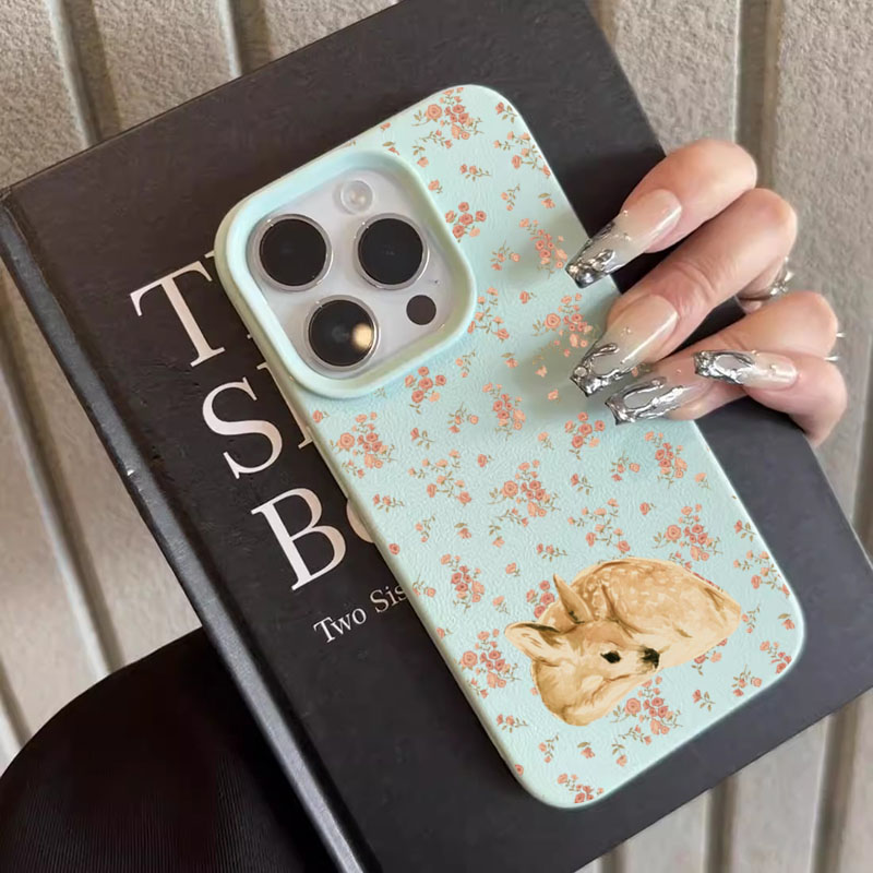 Cute Deer Full Floral Pattern  - đánh giá và giá Phone Accessories To Sell