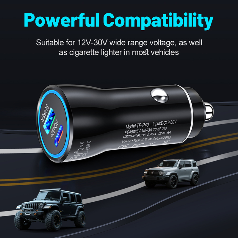 Dual Port 45W USB C Car Charge - đánh giá và giá Phone Accessories Charger