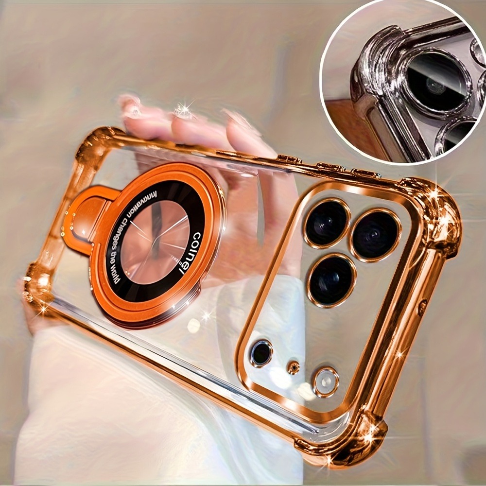Luxury Clear  Plating Phone Ca - đánh giá và giá Phone Ring Holder