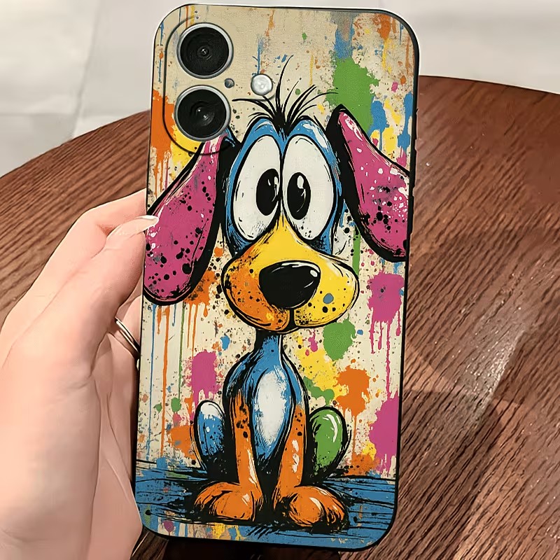 Graffiti Colored Puppy TPU Pho - đánh giá và giá Phone Accessories List