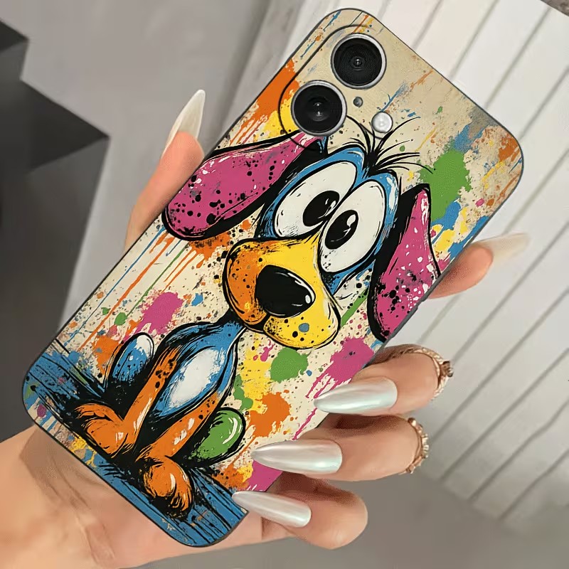 Graffiti Colored Puppy TPU Pho - đánh giá và giá Phone Accessories List