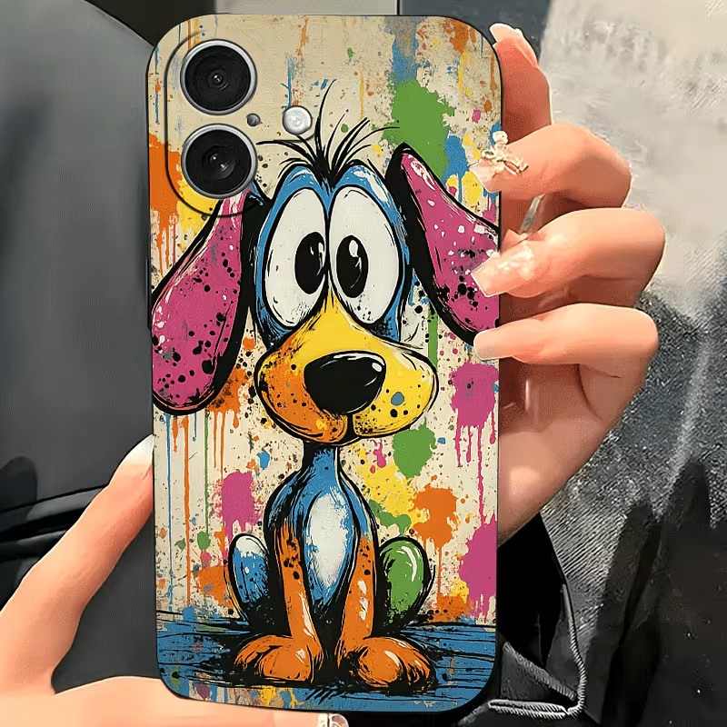 Graffiti Colored Puppy TPU Pho - đánh giá và giá Phone Accessories List