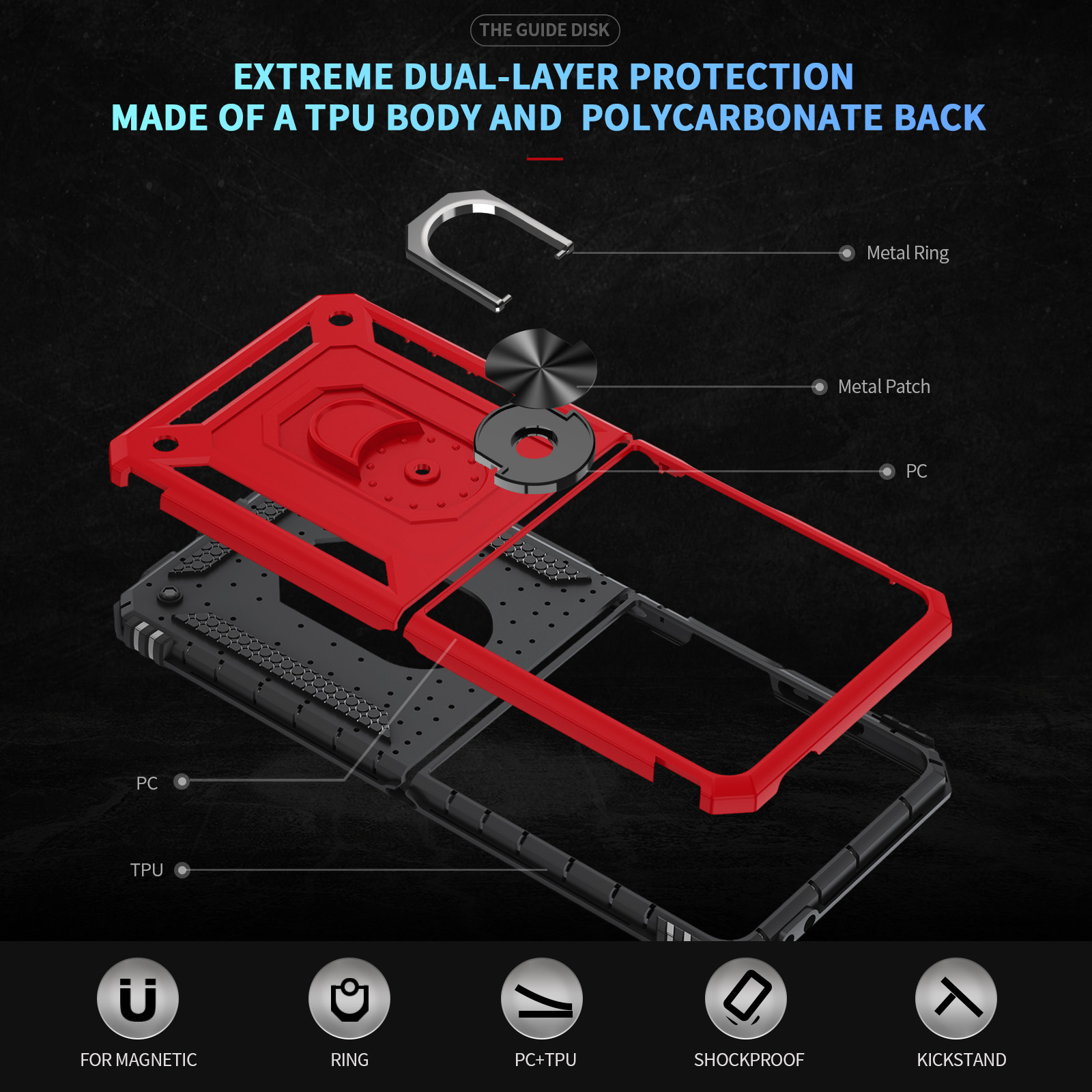Military-grade Shockproof Phon - đánh giá và giá Phone Ring Holder