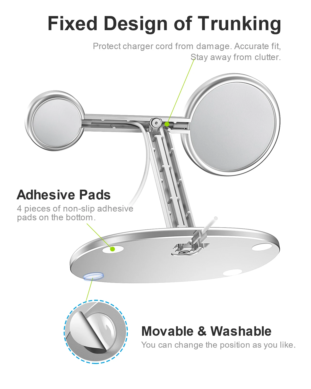 EWA 2-in-1 Desktop Phone Stand - đánh giá và giá Phone Accessories Charger