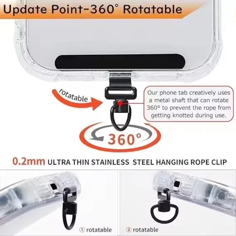360 Rotating Phone Lanyard Cli - đánh giá và giá Phone Ring Holder
