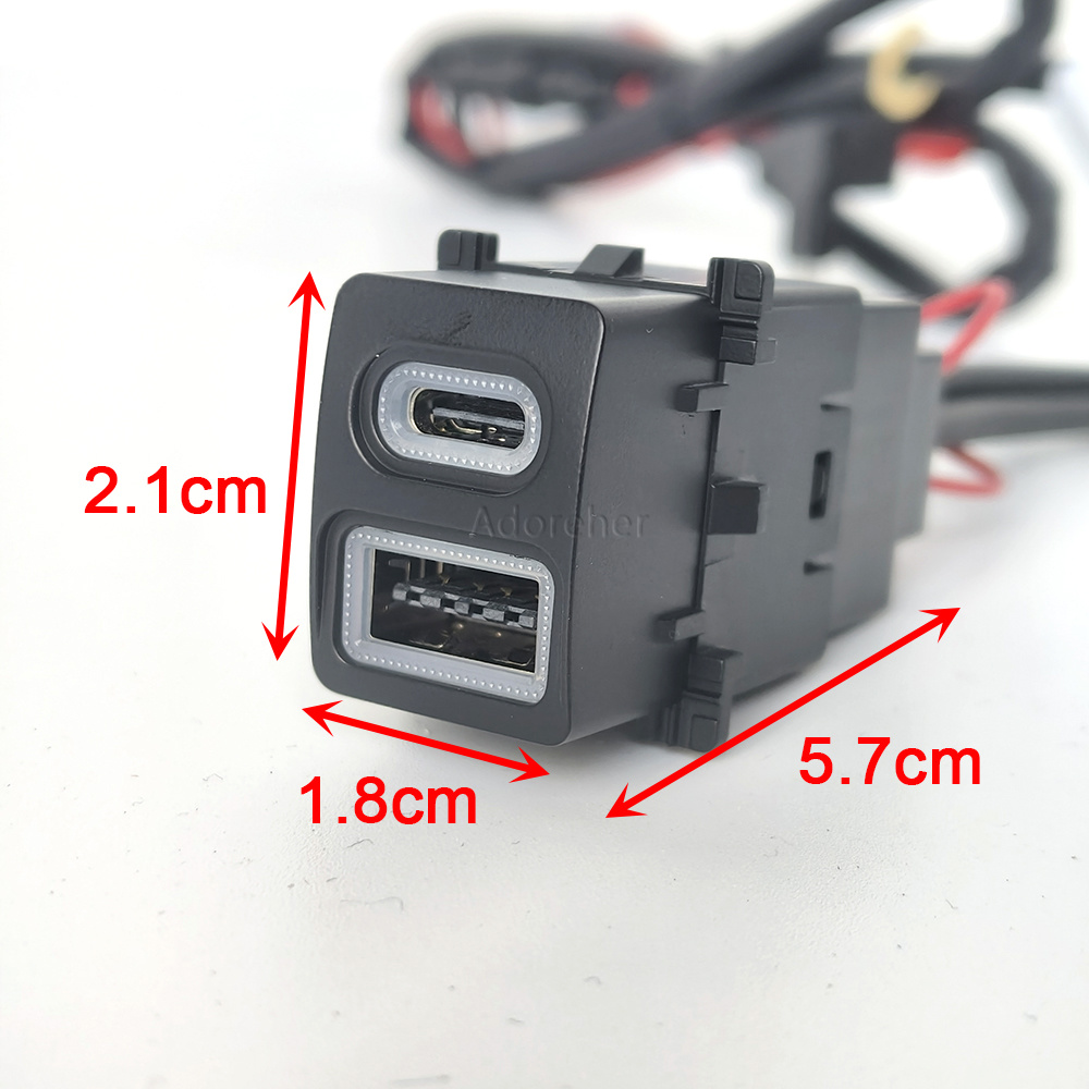 Modified Car USB QC3.0 Type-C  - đánh giá và giá Phone Accessories Charger