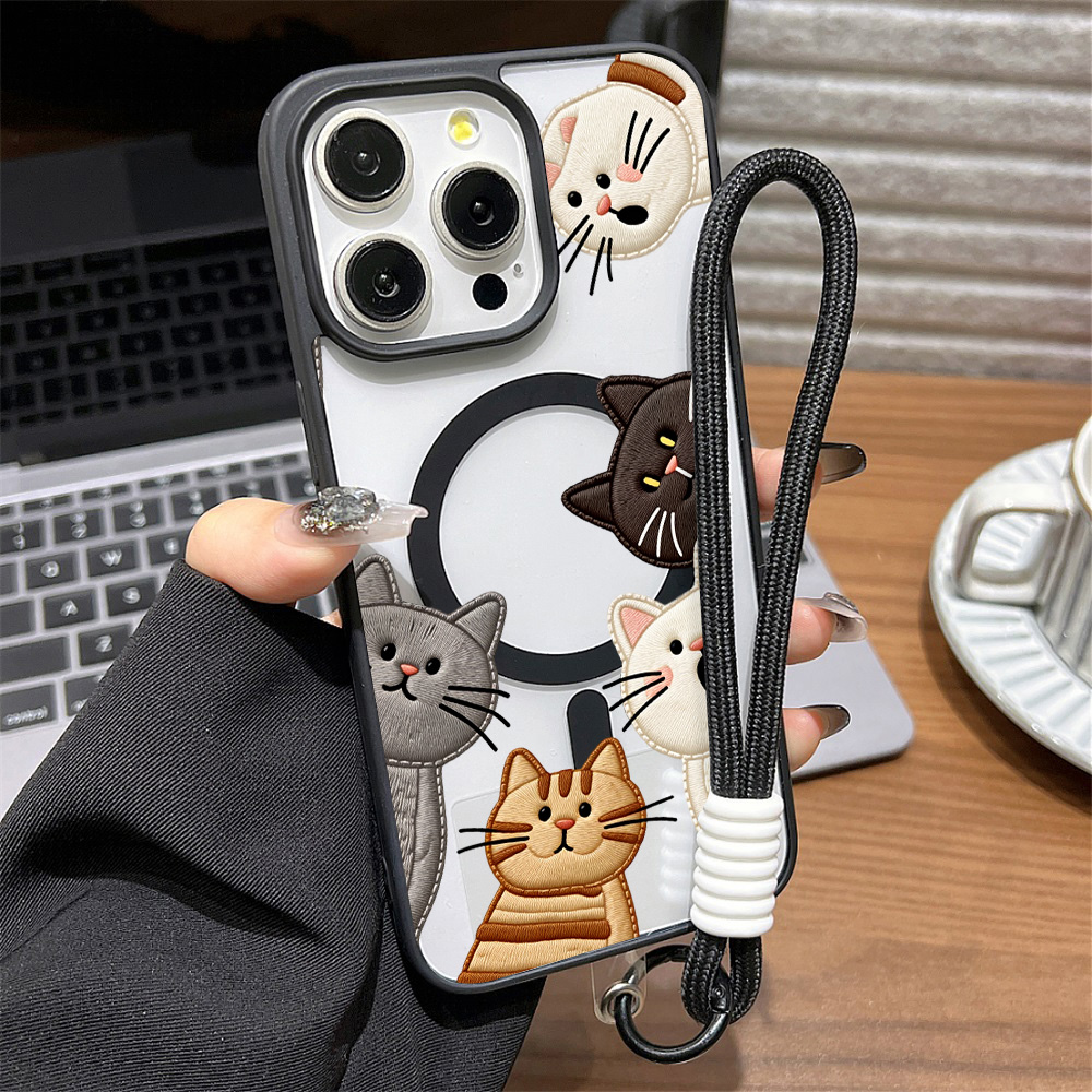 Cute Faux Embroidery Cat Phone - đánh giá và giá Phone Accessories List