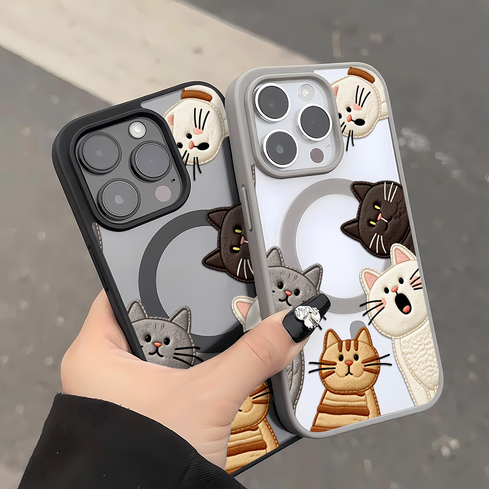 Cute Faux Embroidery Cat Phone - đánh giá và giá Phone Accessories List